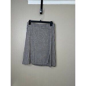 Ann Taylor Women's Black Skirt size x-small aline elastic waist pull on‎ midi